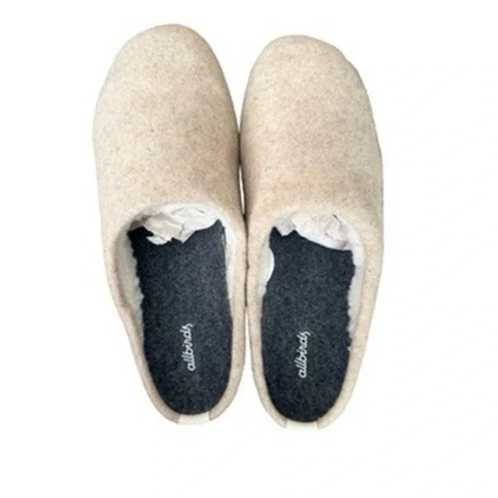 Allbirds Wool Slipper Natural White Mens 9 / W 10.5